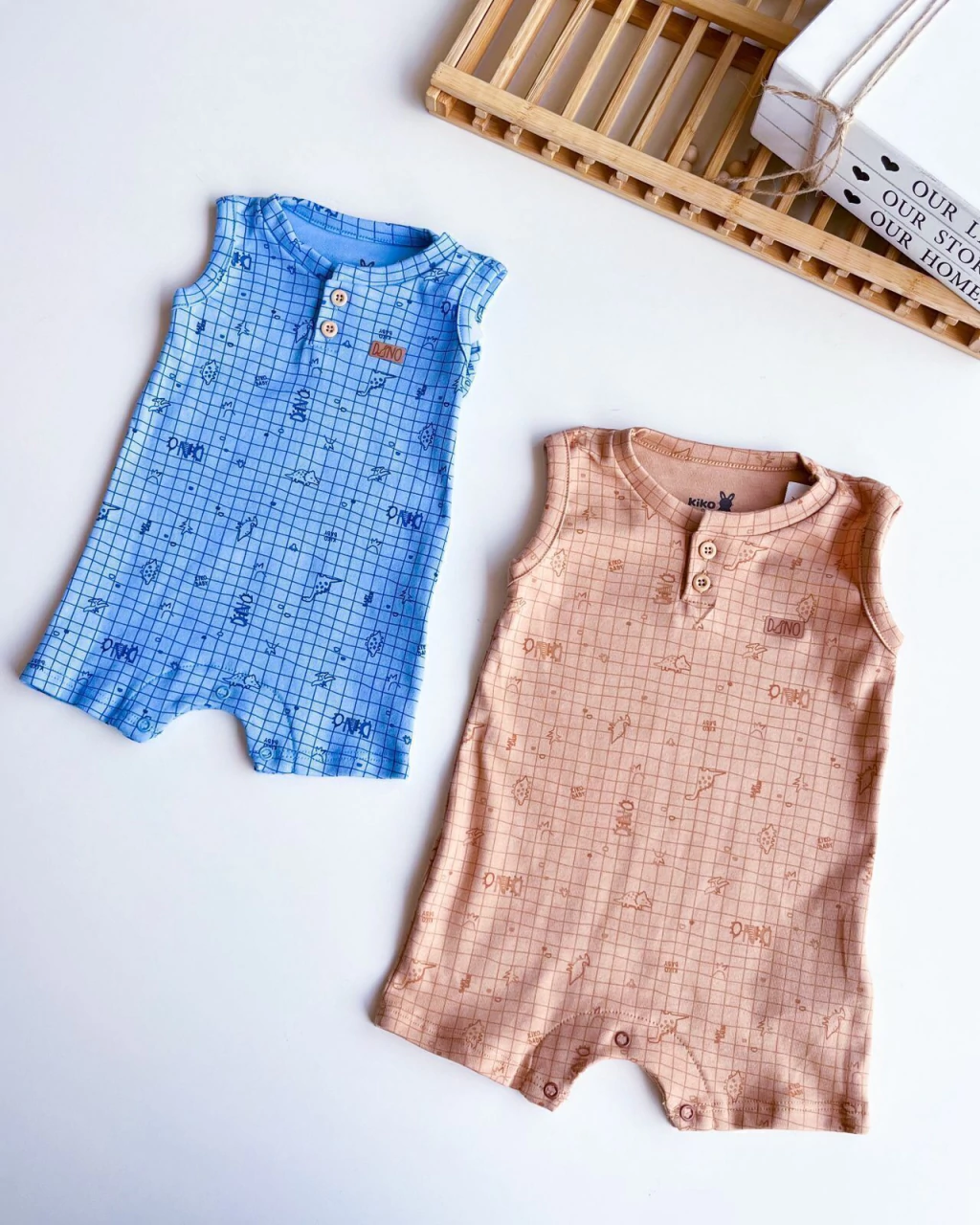 MACACAO BABY KIKO E KIKA MENINO DINOSSAURO 0-12 MESES