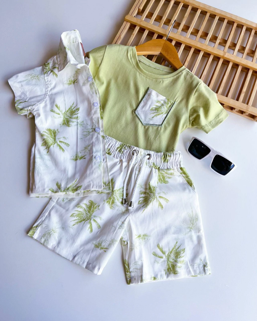 CONJUNTO INFANTIL 3 PEÇAS COM CAMISA SOCIAL MASCULINO 1 A 8 ANOS