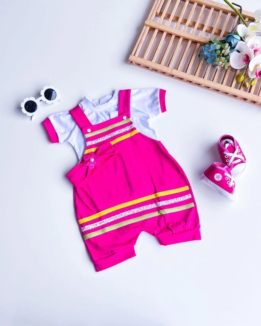 JARDINEIRA BABY MENINA 2 PEÇAS 2-6 MESES