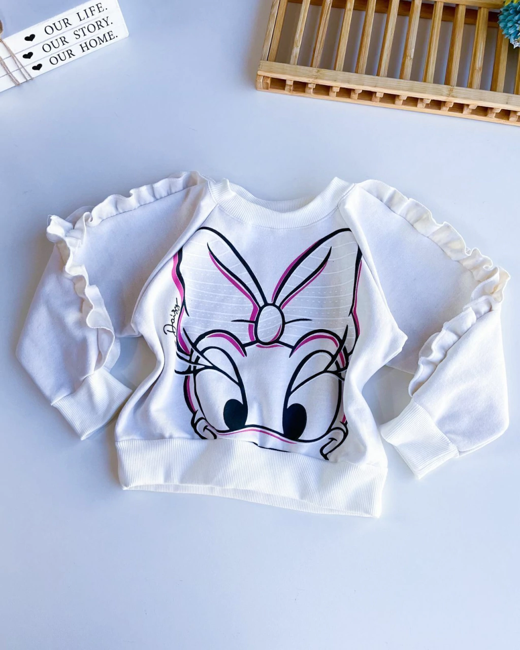 BLUSA MOLETOM DAYSE COM BABADO 4 A 12 ANOS