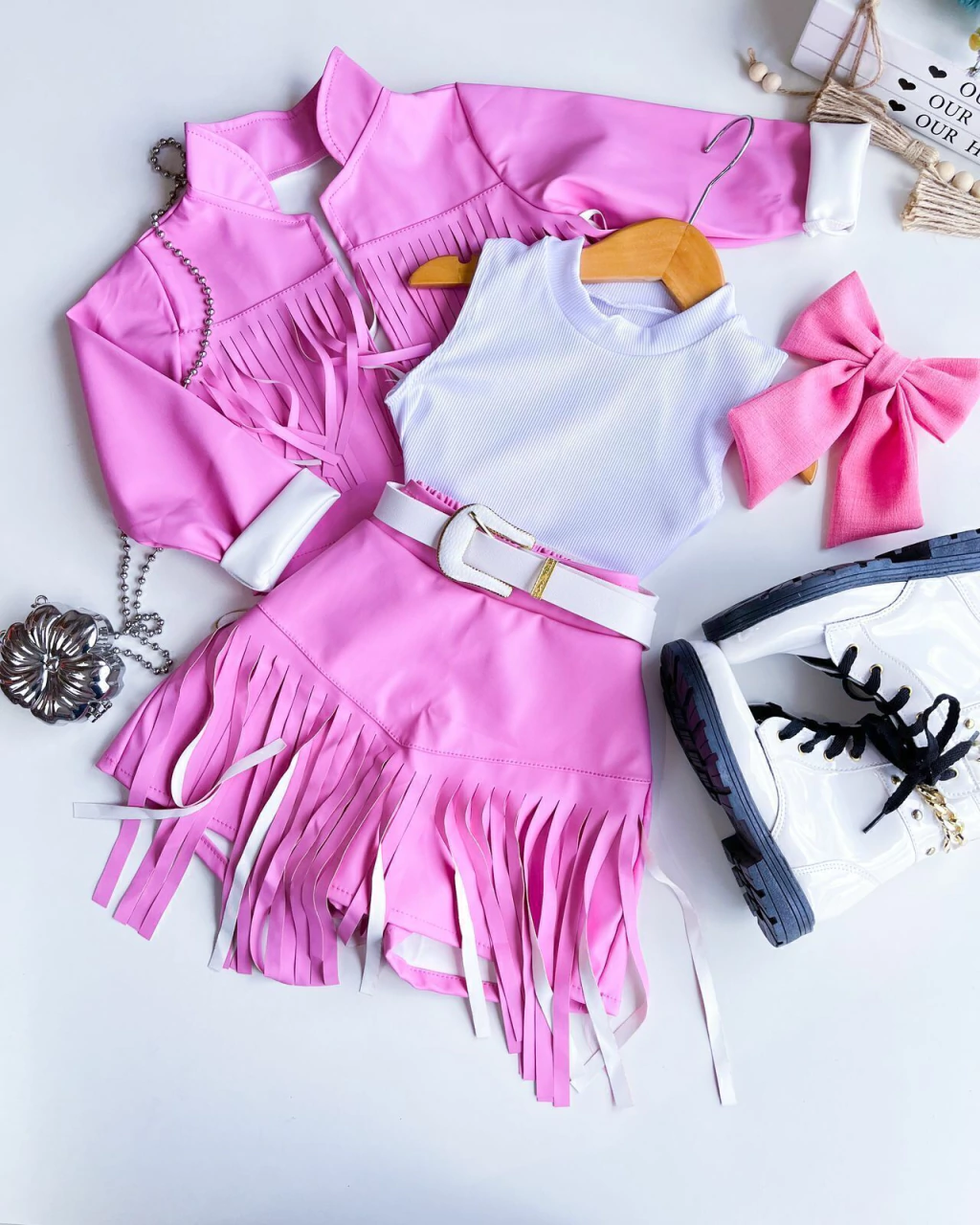 CONJUNTO COURINO INFANTIL BOIADEIRA ANA CASTELA 3 PEÇAS