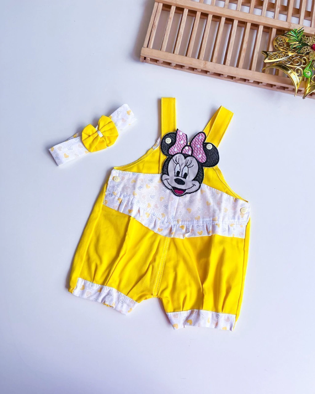 JARDINEIRA BABY MINNIE MICKEY 3 A 9 MESES