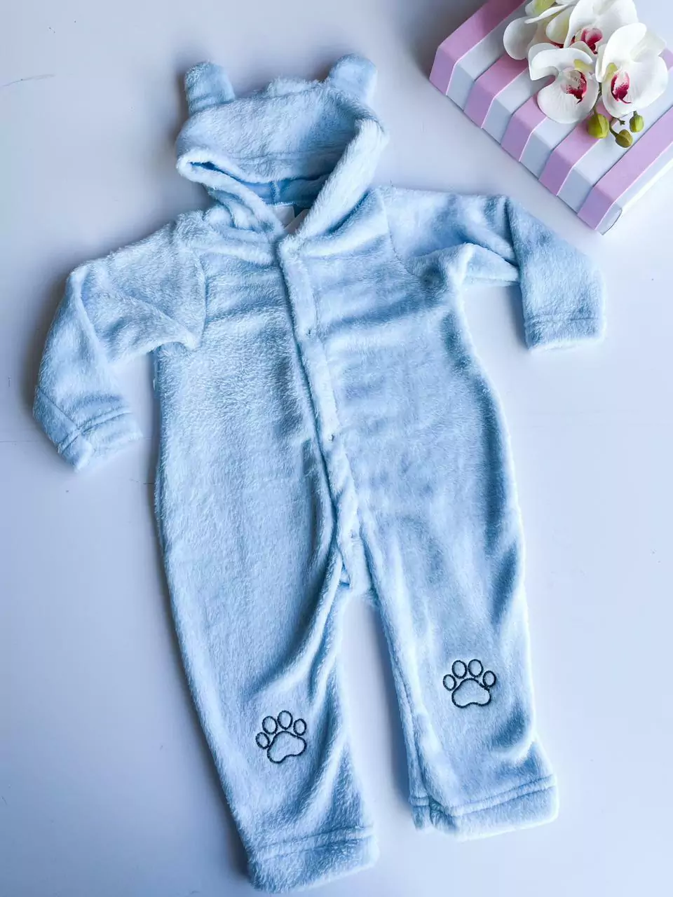 MACACAO INFANTIL BABY PLUSH COM CAPUZ