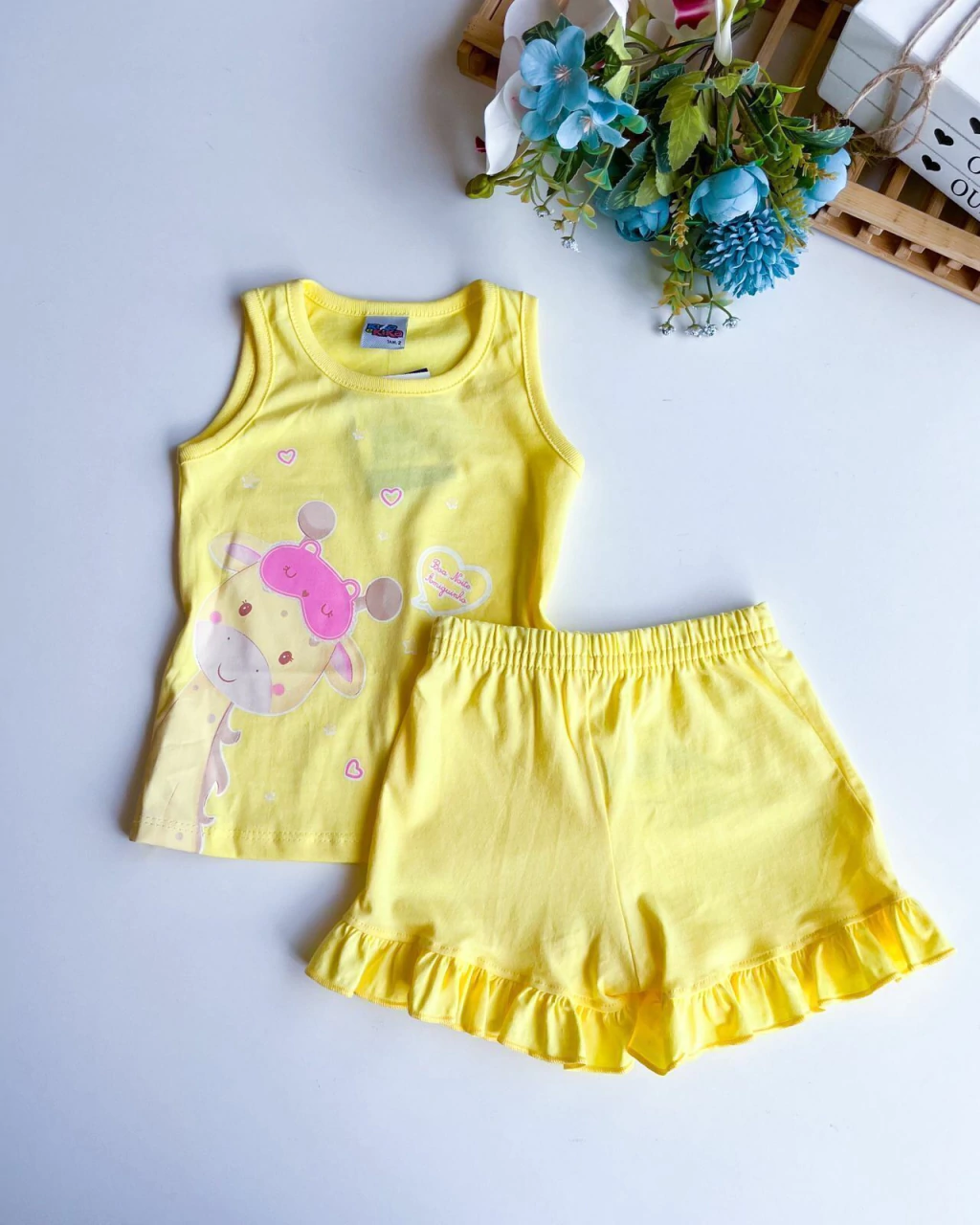 PIJAMA INFANTIL KIKO E KIKA GIRAFA 1-3 ANOS