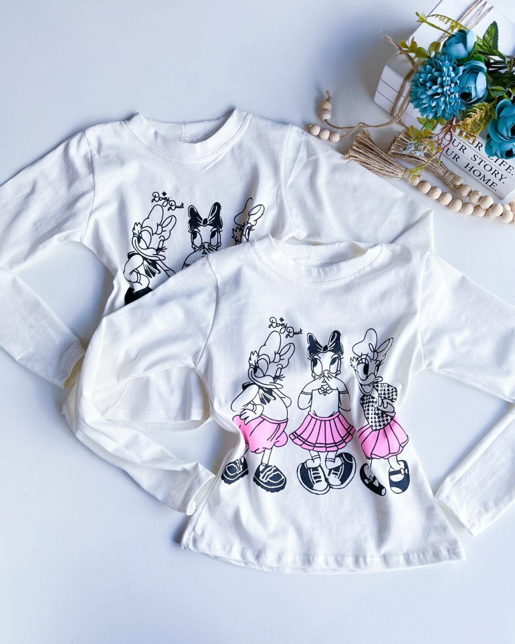 BLUSA INFANTIL MARGARIDA MANGA LONGA 4 A 12 ANOS