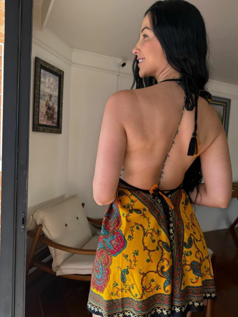 VESTIDO CURTO DORI VIVI AMARELO - comprar online