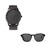combo reloj negro con anteojos de sol negro  marca Valkur diseñado en argentina