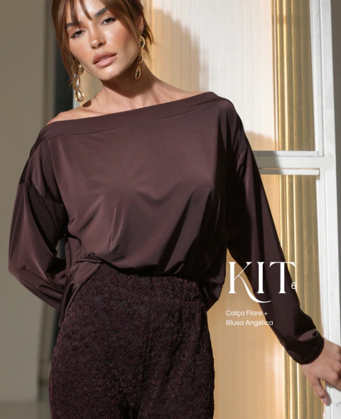 Calça Flare + Blusa Bruna