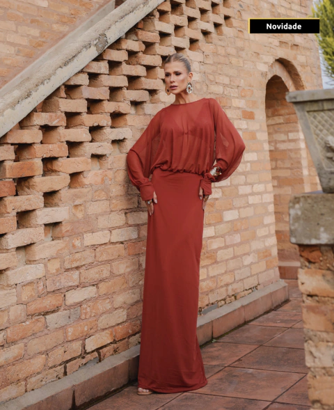 Vestido Sofia Ferrugem