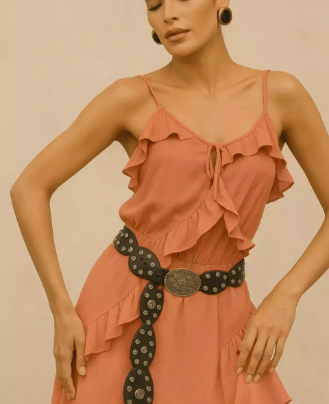 Vestido Crepe Ester Rose