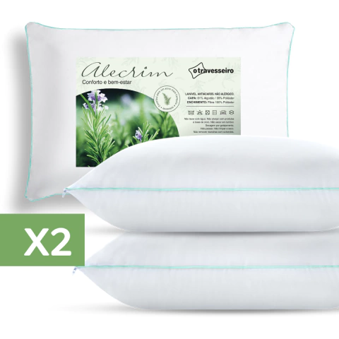 Travesseiro Alecrim Aromaterapia Conforto de hotel 100% Macio 50x70cm na internet