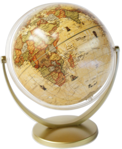 GLOTTER GLOBO TERRAQUEO MULTIGIRO BASE PLASTICA POLITICO 14 CM DIAM.