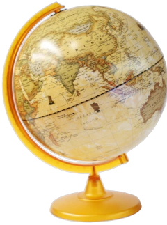 GLOTTER GLOBO TERRAQUEO SEPIA BASE PLASTICA POLITICO 20 CM DIAM. 207AW