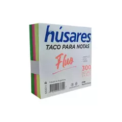 HUSARES TACO COLOR FLUO 9 X 9 CM X 300 HJS ( 337913 )
