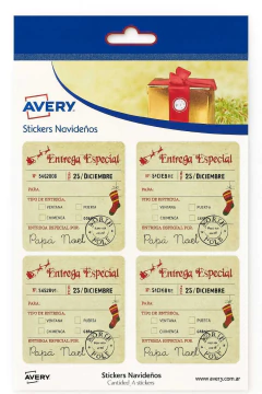 AVERY STICKERS NAVIDEÑOS - TIENDA OLAZABAL LIBRERIA INTEGRAL