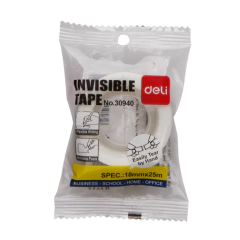 Deli Cinta Adhesiva Invisible 18 mm x 25 mts ( 301071 )
