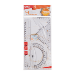 DELI SET DE GEOMETRIA 30 CM X 4 PIEZAS ( 320523 )