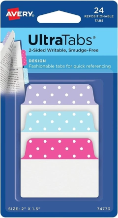 AVERY SEÑALADORES ULTRA TABS DESINGN PASTEL 4.3X4.0 MM