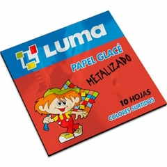 LUMA PAPEL GLACE METALIZADO X 10 COLORES ( 63331 )