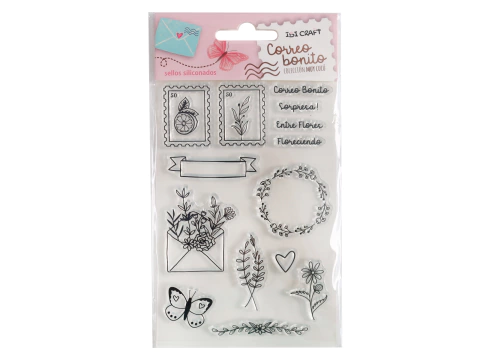 IBI CRAFT SELLO SILICONADO CRISTAL 4X6\" CORREO BONITO