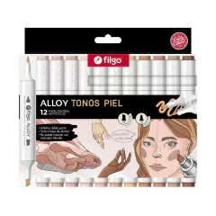 FILGO MARCADORES ALLOY TONOS PIEL X 12 UNID.