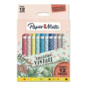 PAPER MATE MARCADORES PUNTA CONICA COLECCION VINTAGE X 12