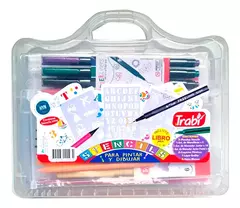 TRAVI SET DIDACTICO VALIJA SUPER STENCIL