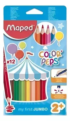 MAPED LAPICES COLOR PEPS JUMBO X 12 COLORES ( 36452 )