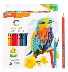 Lapices Deli X 24 Colores Color Emotion Ergonomic Escolares ( 331840 )