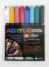 PLANTEC MARCADORES ART NATURE ACRILICO CLASICOS X 8 COLORES TRAZO FINO - comprar online