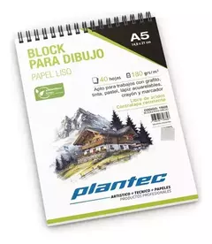 PLANTEC BLOCK PARA DIBUJO LISO A5 40HJS 180 GRS ( 337768 )