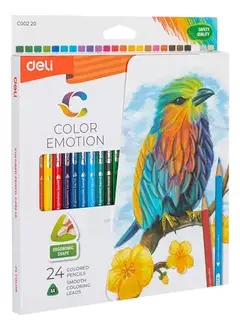 Lapices Deli X 24 Colores Color Emotion Ergonomic Escolares - comprar online