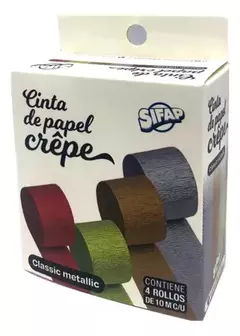 SIFAP CINTA DE PAPEL CREPE X 4 ROLLOS DE 10 MTRS C/U ( 338785 ) - comprar online
