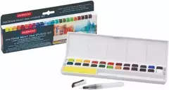 DERWENT SET DE ACUARELAS INTENSE X 24 COLORES + 1 PINCEL RECARGABLE ( 326828 )