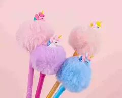 WERO BOLIGRAFO UNICORNIO POMPON TINTA AZUL X UNID. - comprar online
