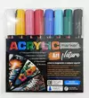 PLANTEC MARCADORES ART NATURE ACRILICO CLASICOS X 8 COLORES TRAZO MEDIANO ( 338596 )