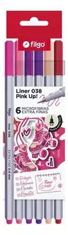 FILGO MICROFIBRAS LINER 038 PINK X 6 COLORES 0.4MM ( 329244 ) - comprar online