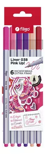 FILGO MICROFIBRAS LINER 038 PINK X 6 COLORES 0.4MM ( 329244 ) - comprar online