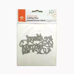 Troquel De Corte Sunlit Merry Christmas 11.5cmx 7.5 Cm - comprar online