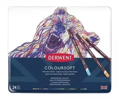 DERWENT LAPICES COLOURSOFT LATA X 24 COLORES ( 50049 ) - comprar online