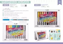 MARCADORES ACRILICOS PUNTA PÍNCEL PRO ACRILIC BRUSH X 24 COLORES en internet