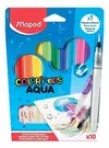 MAPED MARCADORES COLOR PEPS ACUARELABLES X 10 + 1 PINCEL RECARGABLE