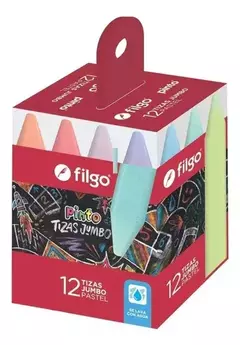 FILGO TIZAS JUMBO COLORES PASTEL X 12 ( 333804 )