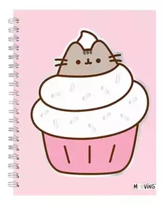 MOOVING CUADERNO CON ESPIRAL A5 PUSHEEN 80 HJS RAYADAS