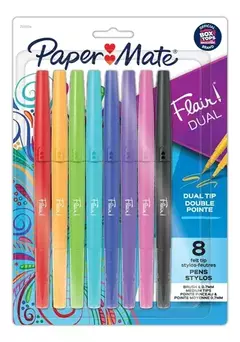 Paper Mate Flair Rotuladores Doble Punta 8 Unidades