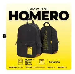 Mochila Mooving Simpsons Homero 17" - comprar online