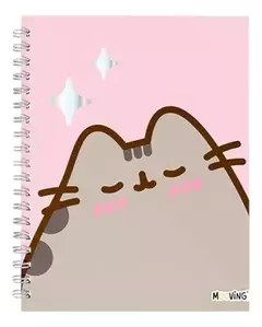 MOOVING CUADERNO CON ESPIRAL A5 PUSHEEN 80 HJS RAYADAS - comprar online