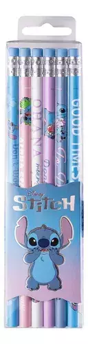 MOOVING SET DE LAPICES GRAFITO STITCH X 6 UNID. ( 340145 )