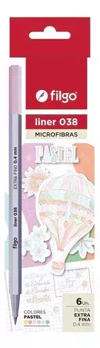 FILGO MICROFIBRAS 038 PASTEL X 6 COLORES 0.4 MMR ( 323468 ) - comprar online