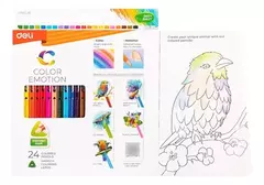 Lapices Deli X 24 Colores Color Emotion Ergonomic Escolares - TIENDA OLAZABAL LIBRERIA INTEGRAL